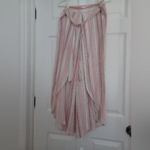 Beige by eci Womens Suze M  Multicolor Striped Wide Leg Pants